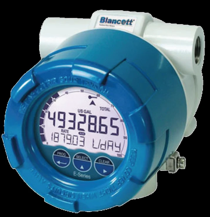 Blancett B3150 explosion-proof flow monitor (Badger Meter), rate and total