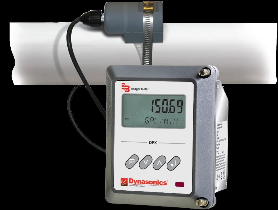 Dynasonics DFX clamp-on Doppler ultrasonic flow meter (Badger Meter)