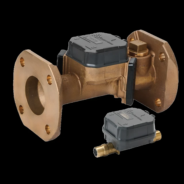 Dynasonics E-Series G2 inline transit-time ultrasonic cold-water flow meter, lead-free bronze (Badger Meter)
