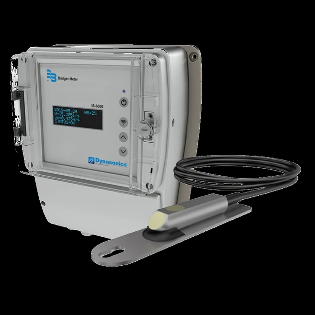 Dynasonics IS-6000 submerged-Doppler open-channel area-velocity flow meter (Badger Meter)