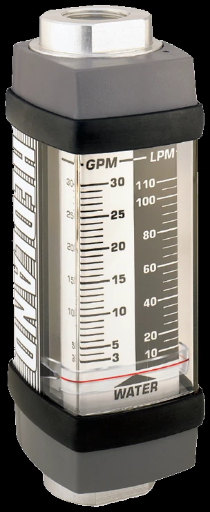 Hedland A.P.I. oil, caustic and corrosive liquids variable-area flow meter (Badger Meter)